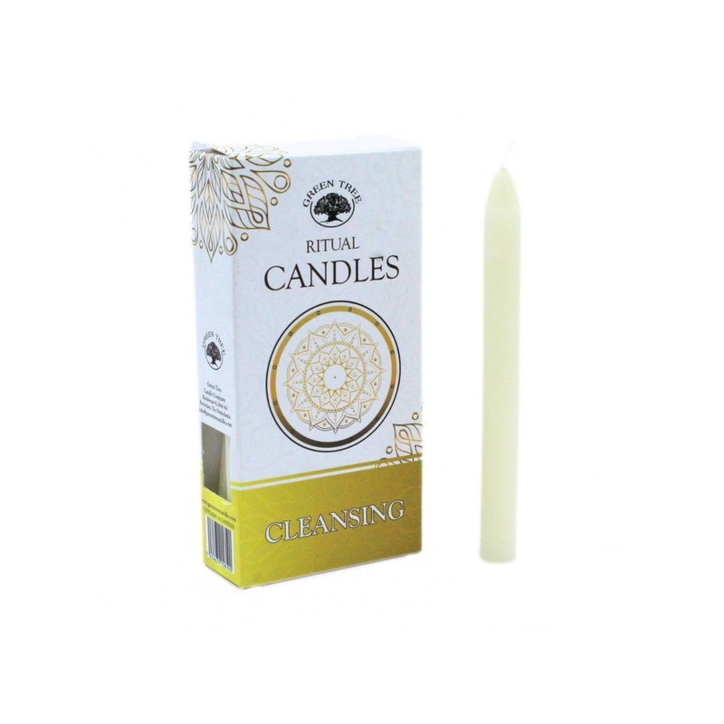 Bougies rituelles Purification - Blanches 10 Pièces