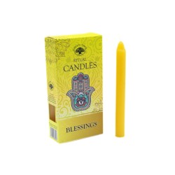Bougies rituelles Bénédiction - Jaunes 10 Pièces