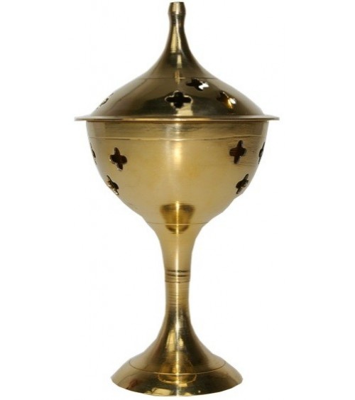 Encensoir sur Pied en Laiton – 15 cm de hauteur
