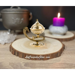 Encensoir en Laiton Ciselé – Forme Lampe d’Aladin