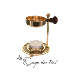 Encensoir en Laiton Ciselé Réglable à Bougie – H 11 cm, Ø 8 cm