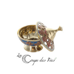 Encensoir Antique en Laiton Émaillé