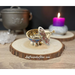 Encensoir Antique en Laiton Émaillé