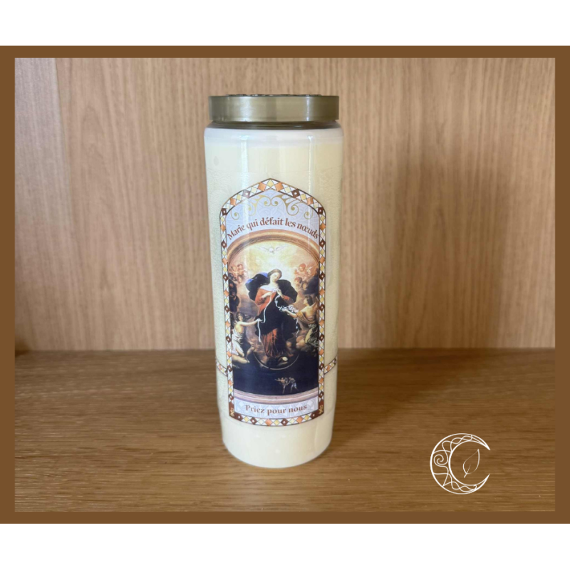 Neuvaine Marie qui défait les noeuds - Bougie avec prière