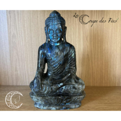 Statue de Bouddha en Labradorite – Qualité Extra