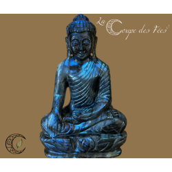 Statue de Bouddha en Labradorite – Qualité Extra 2