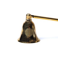 Éteignoir à Bougies Fleur de Vie Doré – 27 cm