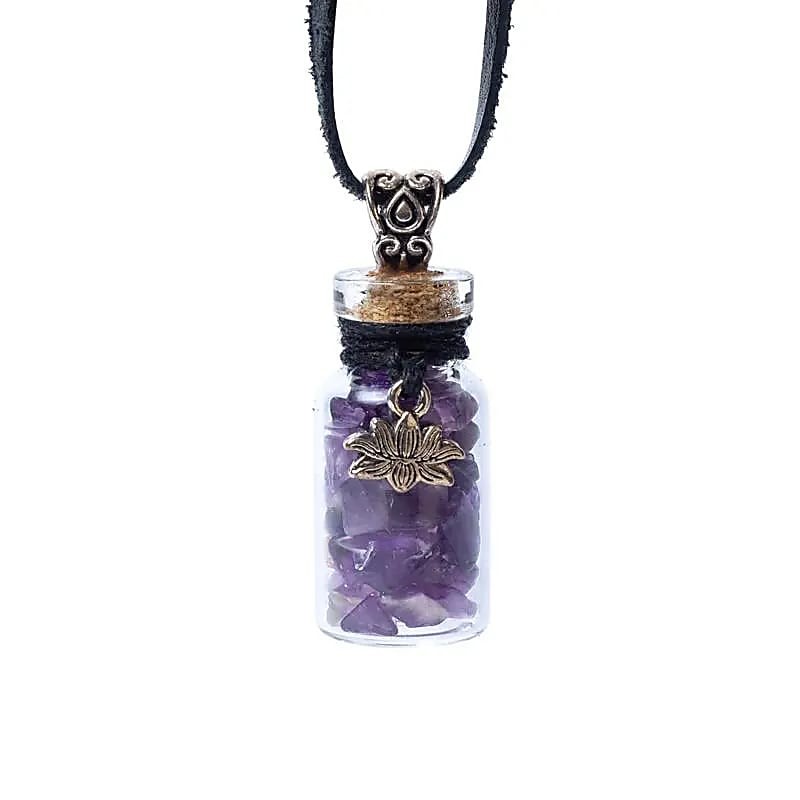 Fiole à Intention – Améthyste & Lotus "Spiritualité"