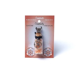 Fiole à Intention – Pierre de Soleil & Graine de Vie "Créativité"