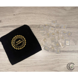 Runes en Cristal de Roche – pierres plates