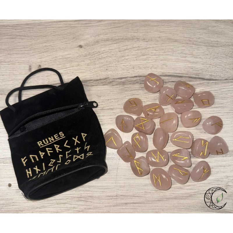 Runes en Quartz Rose – Pierre Naturelle de Lithothérapie