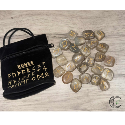 Runes en Pierre de Lune Grise – Lithothérapie et Divination