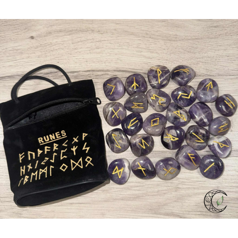 Runes en Améthyste – Lithothérapie et Divination