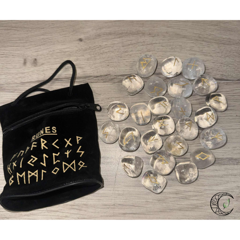 Runes en Cristal de Roche (2 à 2,5 cm)