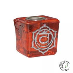 Bougeoir Cube "Svadhisthana" – Chakra Sacré (Pour Minis Cierges)