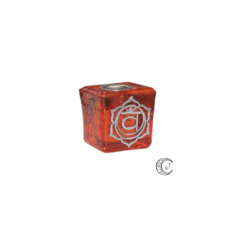 Bougeoir Cube "Svadhisthana" – Chakra Sacré (Pour Minis Cierges)
