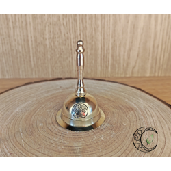 Petite cloche autel laiton doré Arbre de Vie boutique La Coupe des Fées