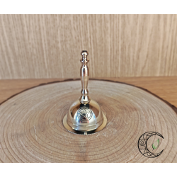 Petite cloche rituelle laiton doré 6.5 cm pentacle protection La Coupe des Fées