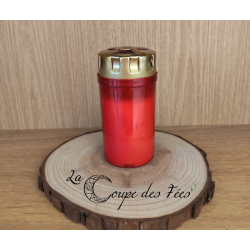 Bougie de Cimetière Rouge – 50H de Lumière & Souvenir