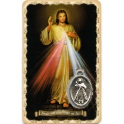 Carte du Christ Miséricordieux – Médaille & Prière
