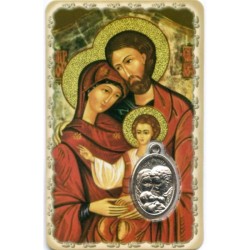 Carte de Protection Sainte Famille – Médaille & Prière