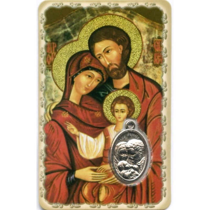 Carte de Protection Sainte Famille – Médaille & Prière